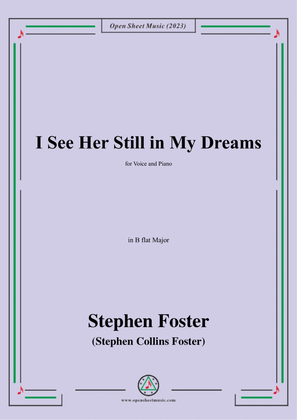 Book cover for S. Foster-I See Her Still in My Dreams,in B flat Major