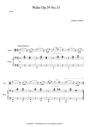 Book cover for Waltz op.39 no.15 Easy Version in C