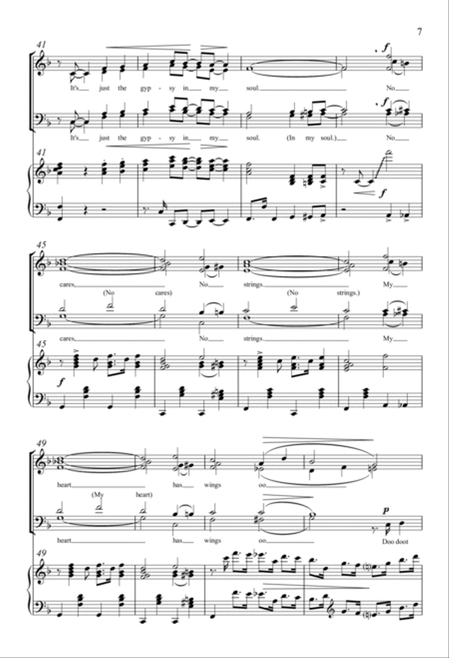 Gypsy In My Soul 4-Part scores gallery preview page 5