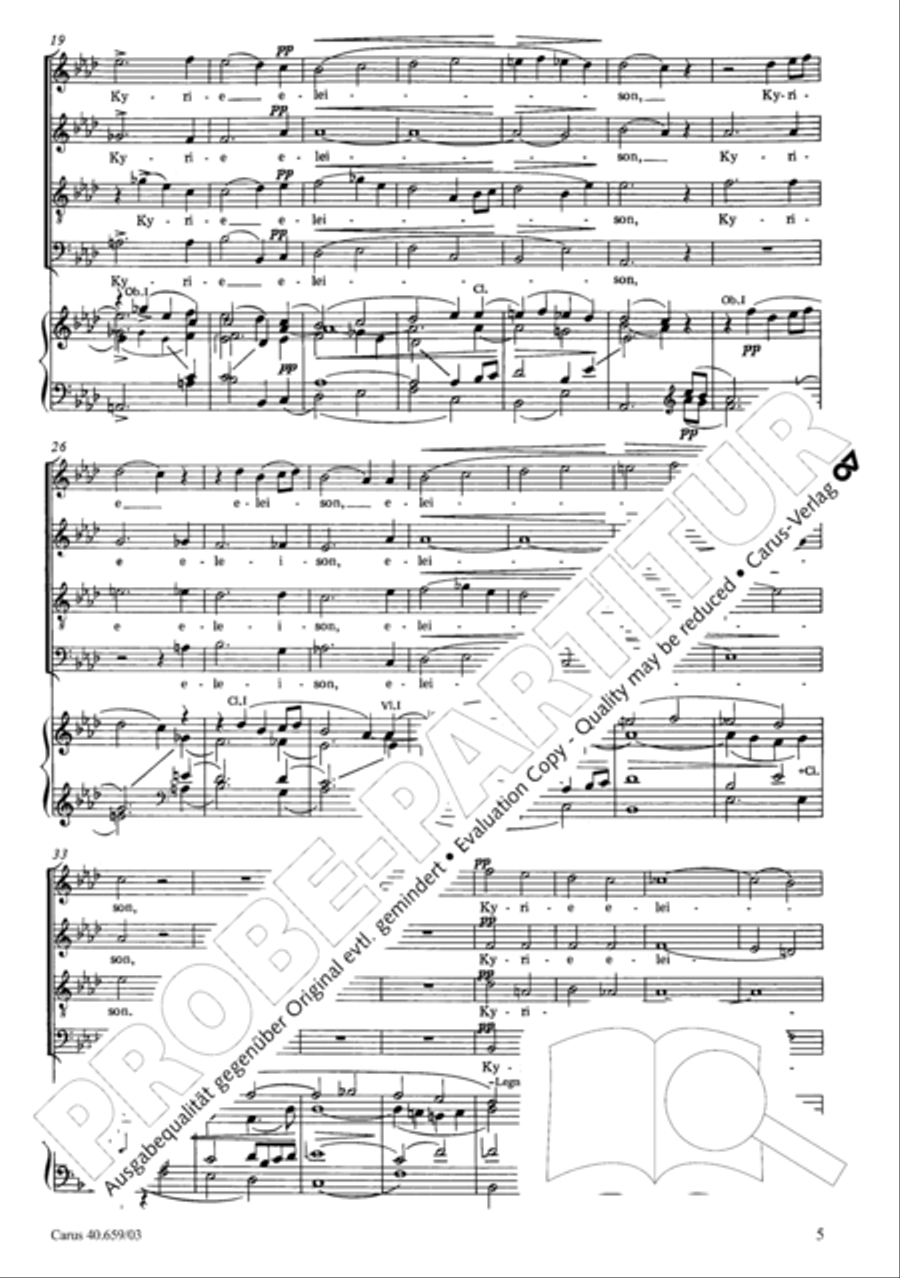 Mass in A flat major (Messe in As) 4-Part scores gallery preview page 6