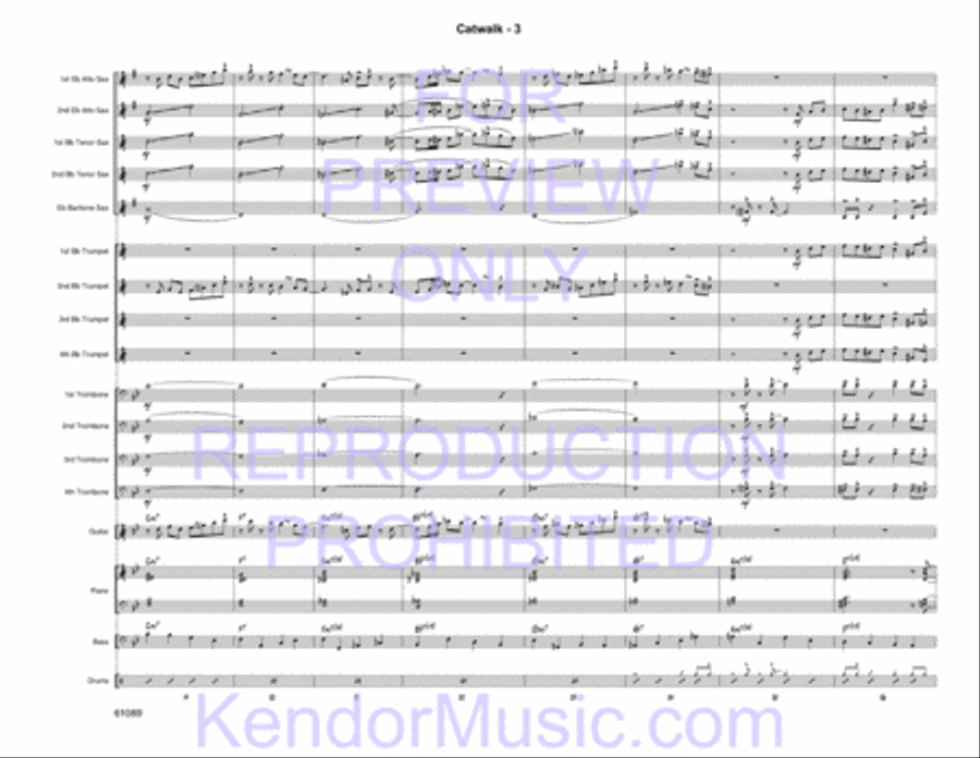 Catwalk (Score) Jazz Ensemble scores gallery preview page 5