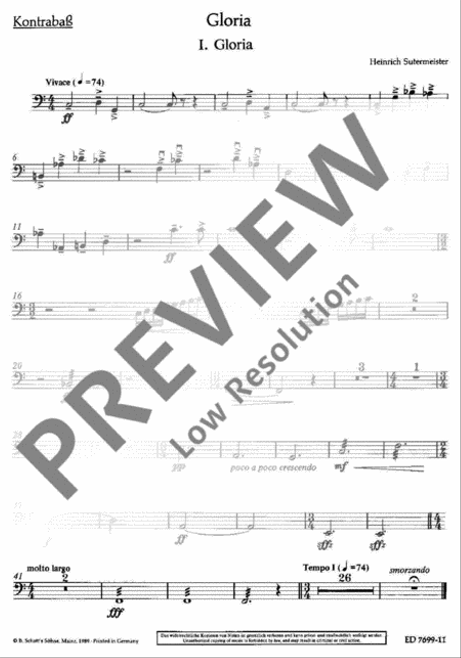 Gloria Gloria Double Bass scores gallery preview page 2