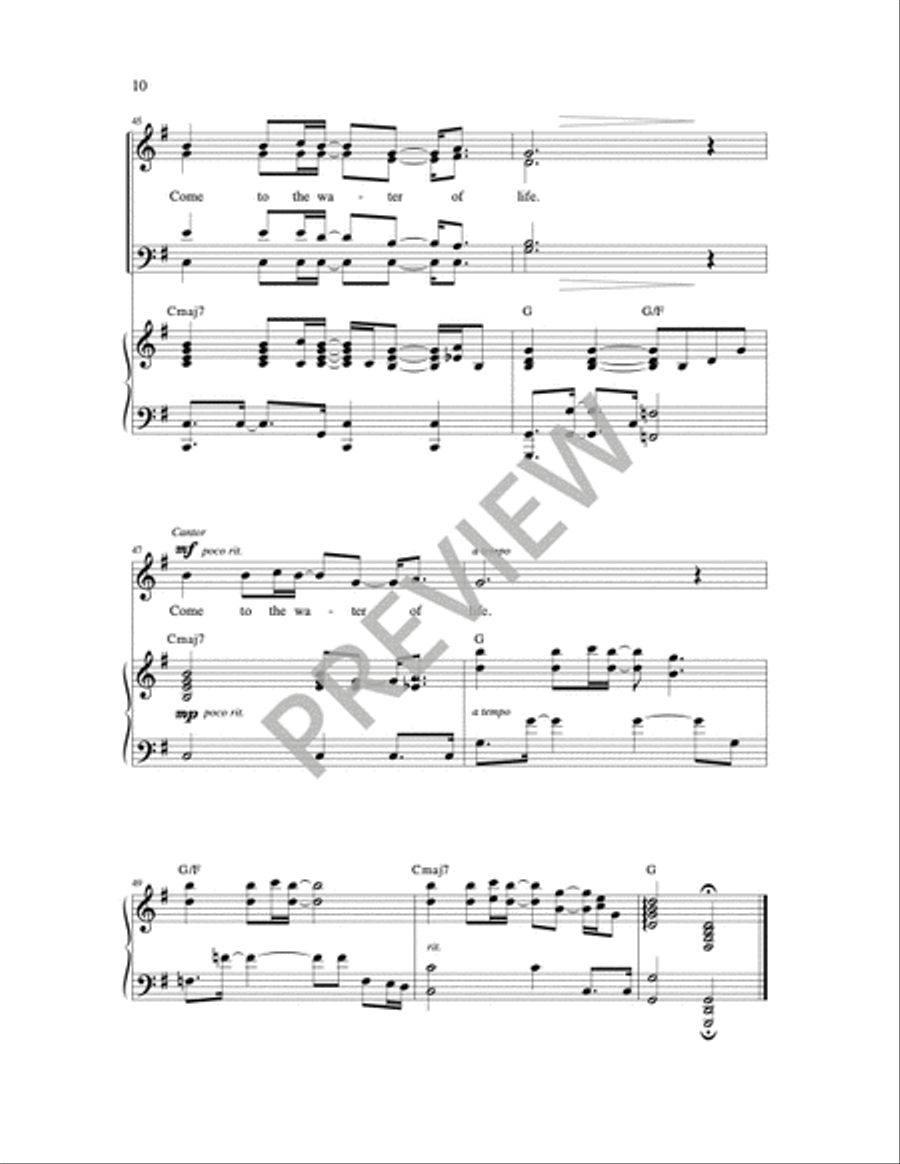 Come to the Water 4-Part scores gallery preview page 8