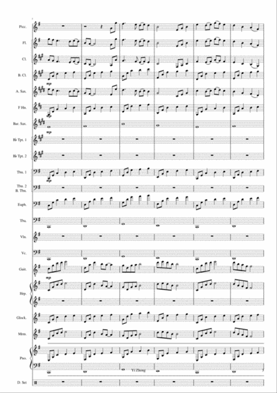 Dream in Foreign Jazz Ensemble scores gallery preview page 3