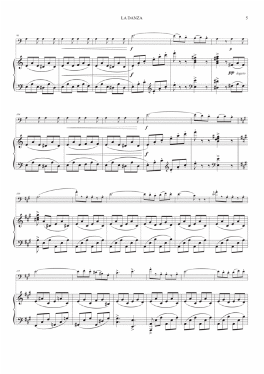 La Danza (Neapolitan Tarantella) for Bassoon and Piano Woodwind Duet scores gallery preview page 5
