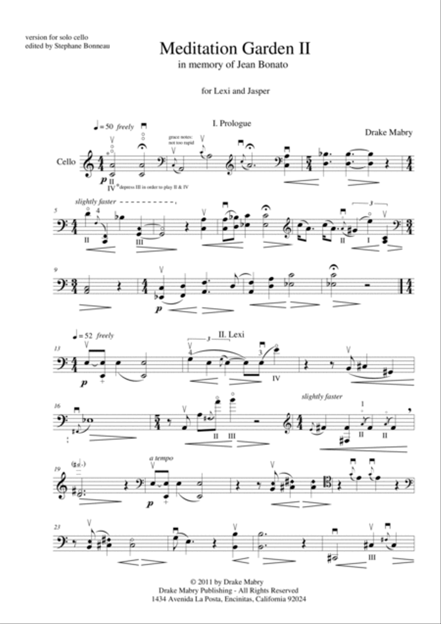 Meditation Garden - 3 versions String Duet scores gallery preview page 5