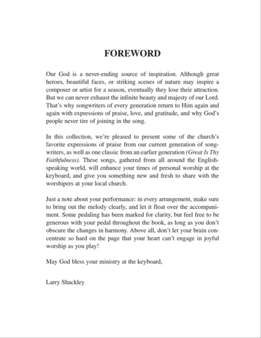 Time to Worship Piano Solo scores gallery preview page 2