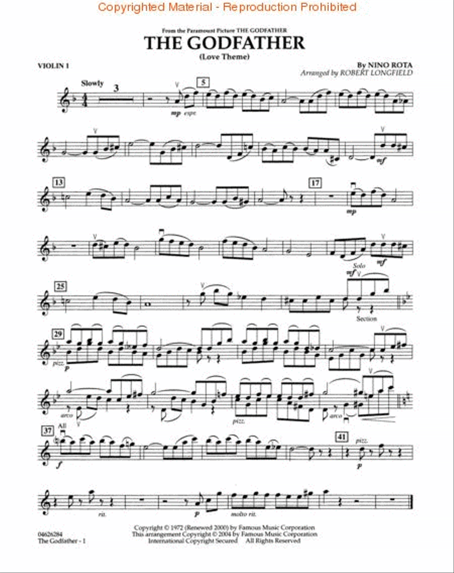 Theme from The Godfather String Orchestra scores gallery preview page 3