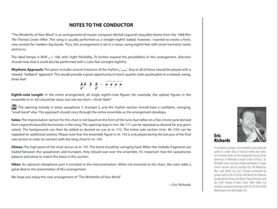 The Windmills of Your Mind: Score Jazz Ensemble scores gallery preview page 2