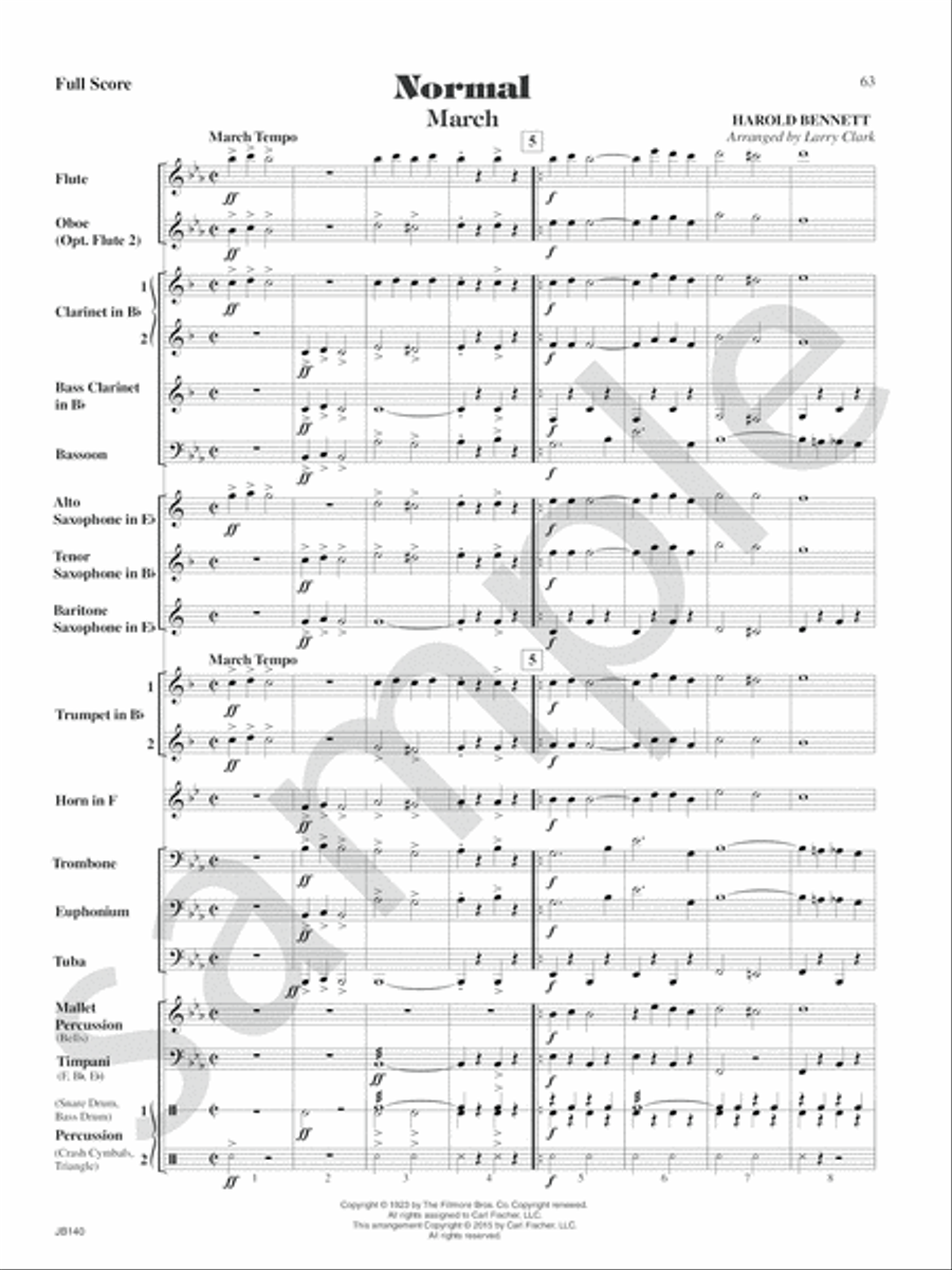 The New Bennett Band Book Concert Band scores gallery preview page 14