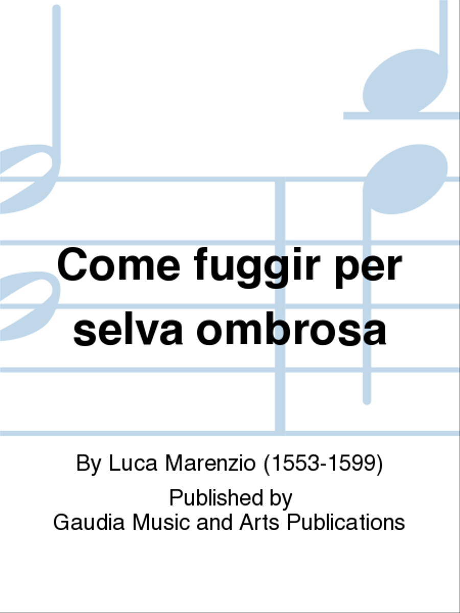 Come fuggir per selva ombrosa SSAATB scores gallery preview page 1