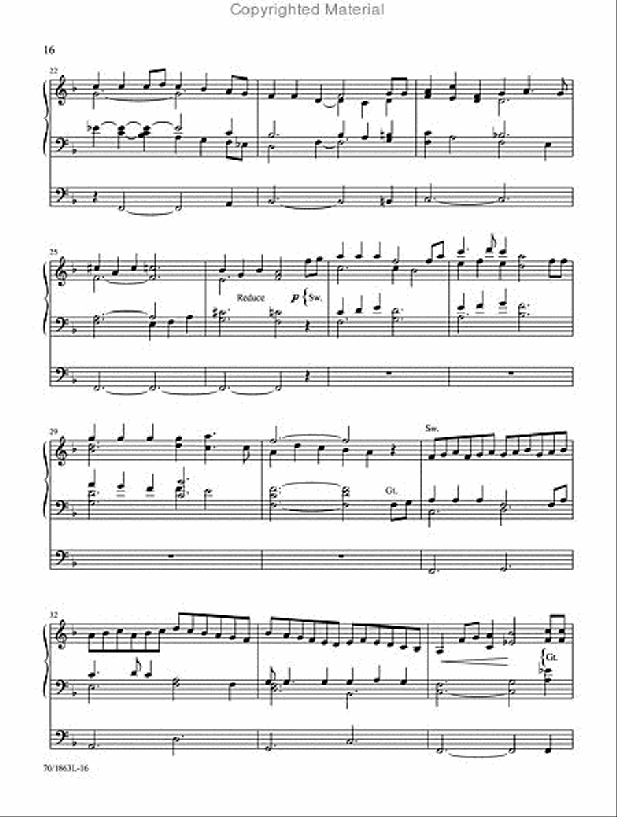 High and Lifted Up Organ Solo scores gallery preview page 7