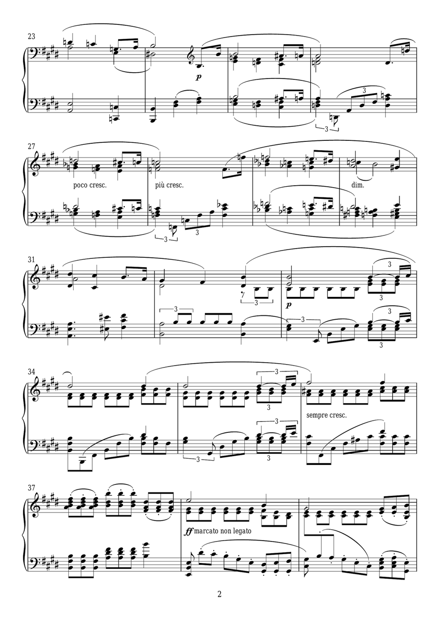 Tannhauser Overture Piano Solo scores gallery preview page 2