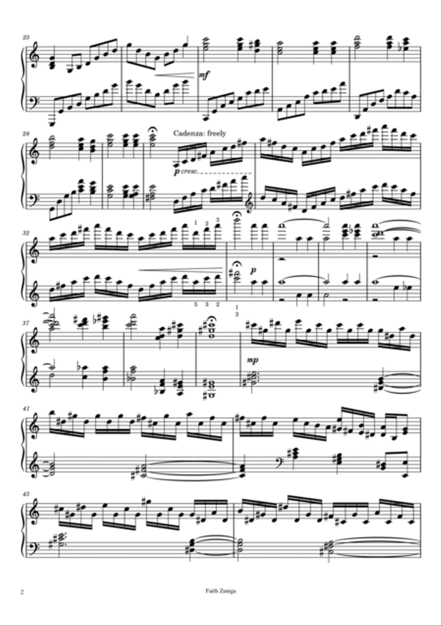 When Peace Like a River/It Is Well for Advanced Solo Piano Piano Solo scores gallery preview page 2