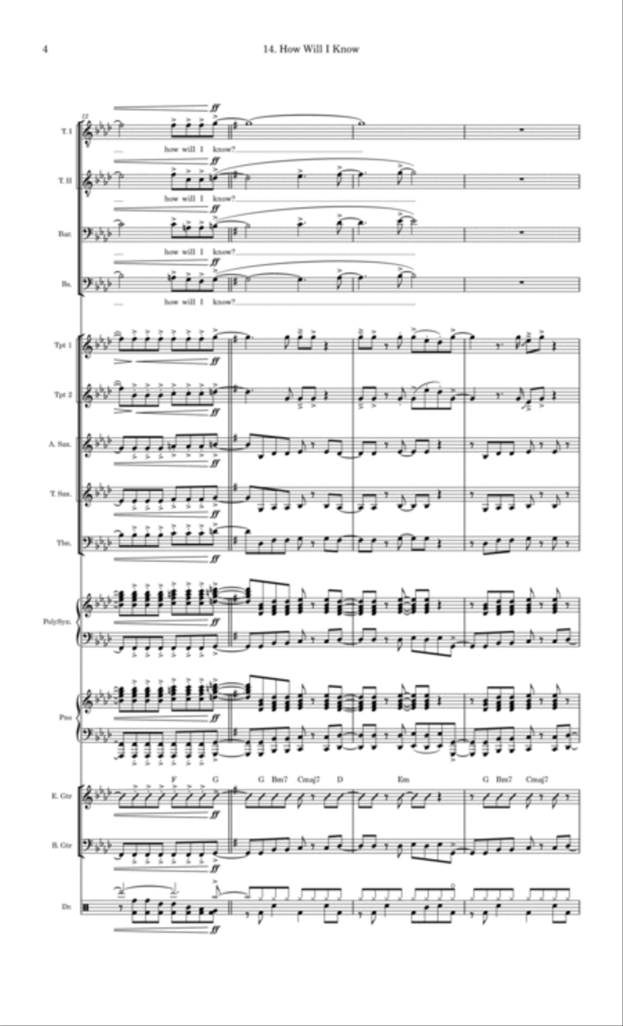 How Will I Know Small Ensemble scores gallery preview page 4