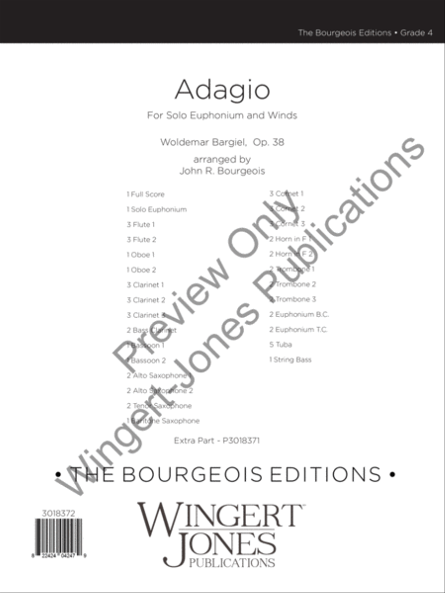 Adagio Solo Euphonium and Winds Concert Band scores gallery preview page 2