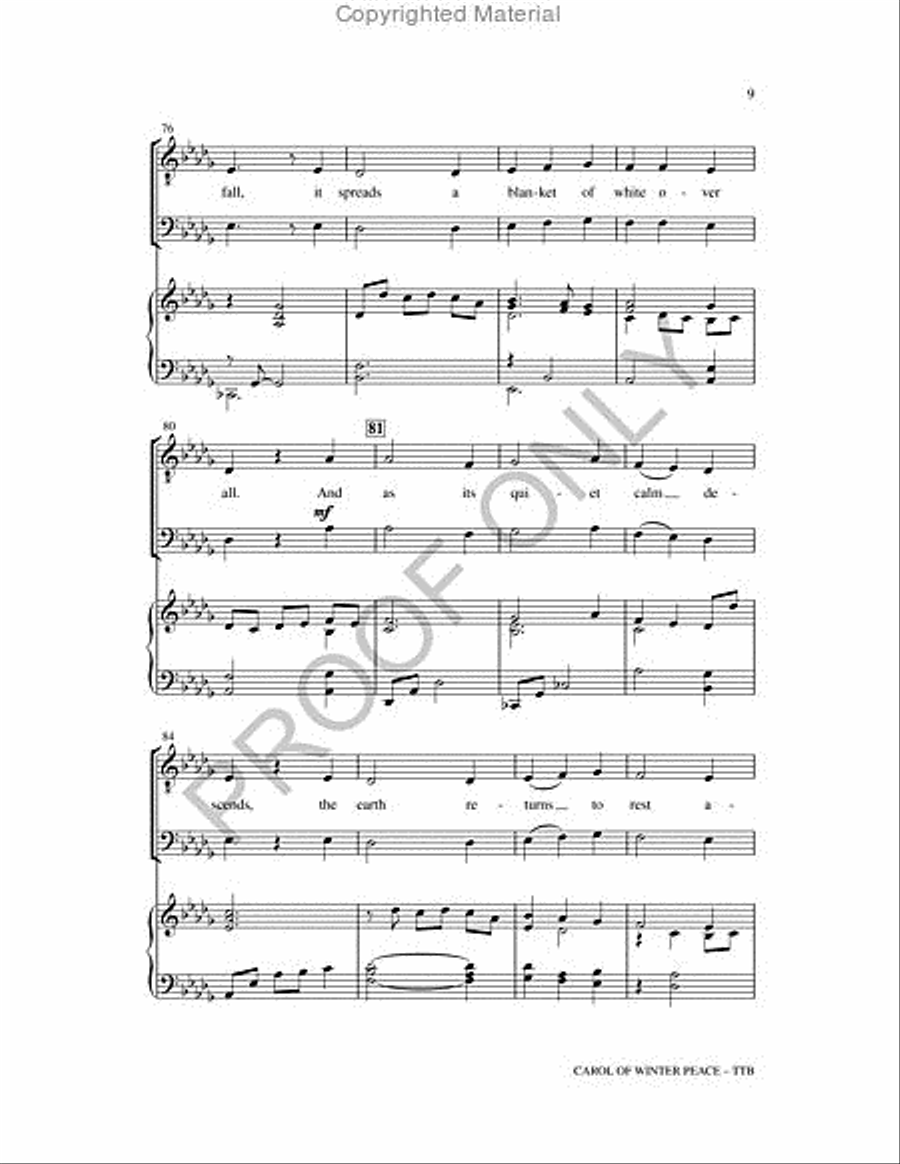 Carol Of Winter Peace TTB scores gallery preview page 9