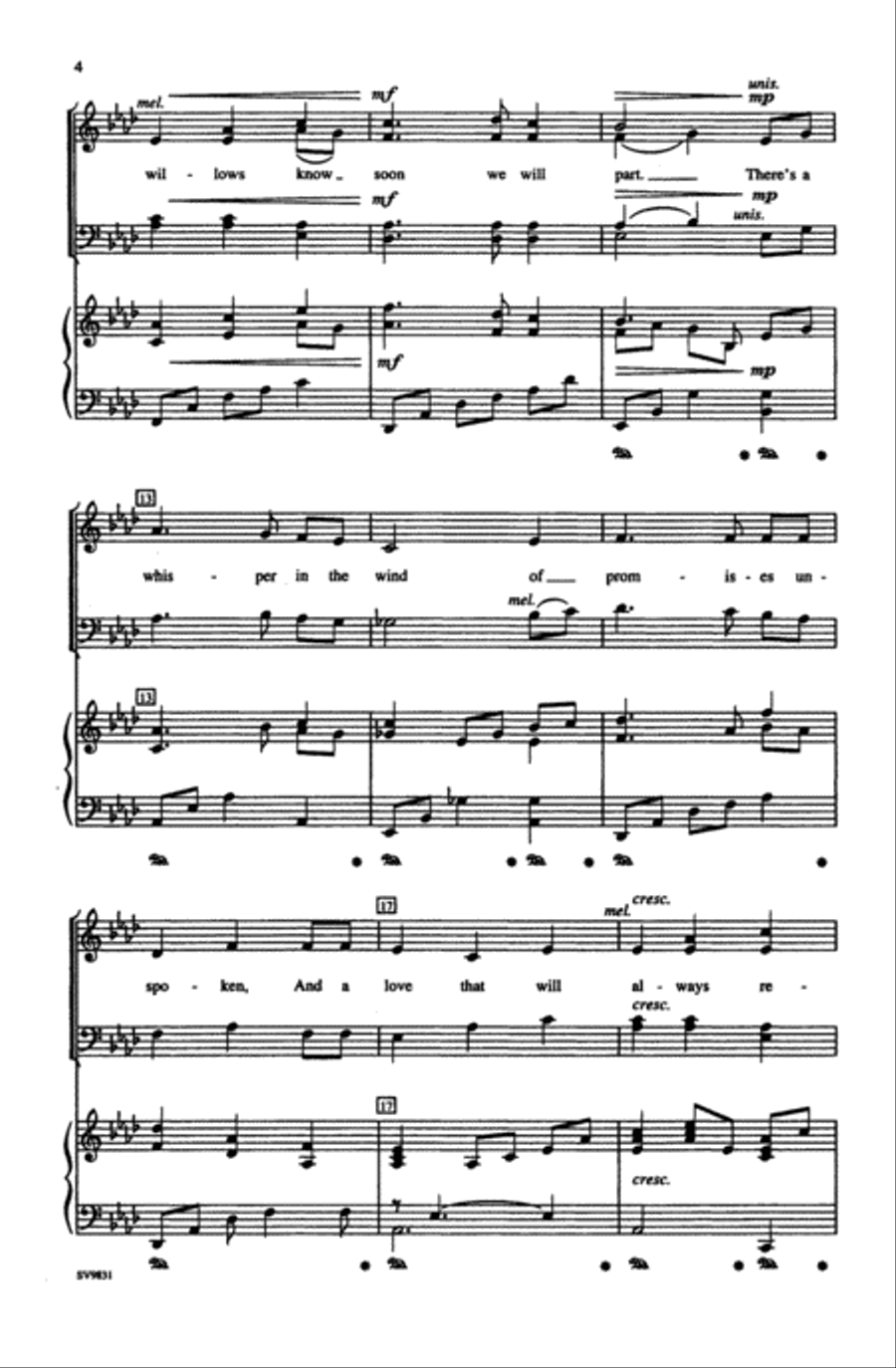 Ashokan Farewell 4-Part scores gallery preview page 3