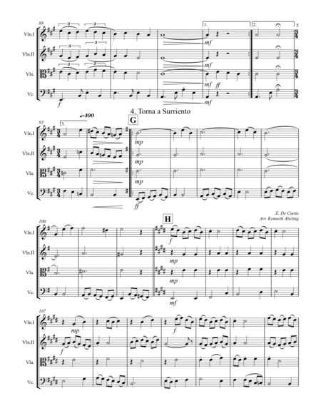 Italian Folksong Medley (for String Quartet) image number null