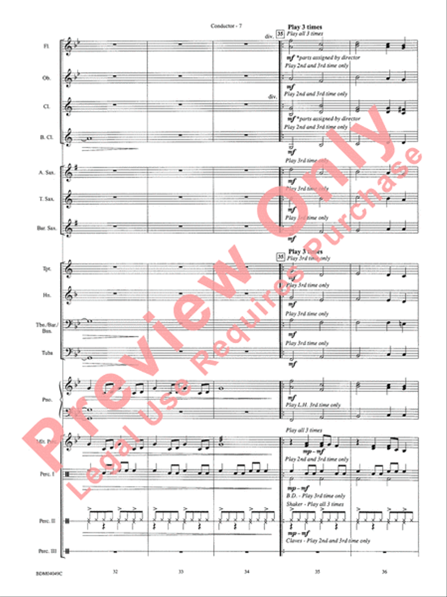 Cameroon Concert Band scores gallery preview page 10