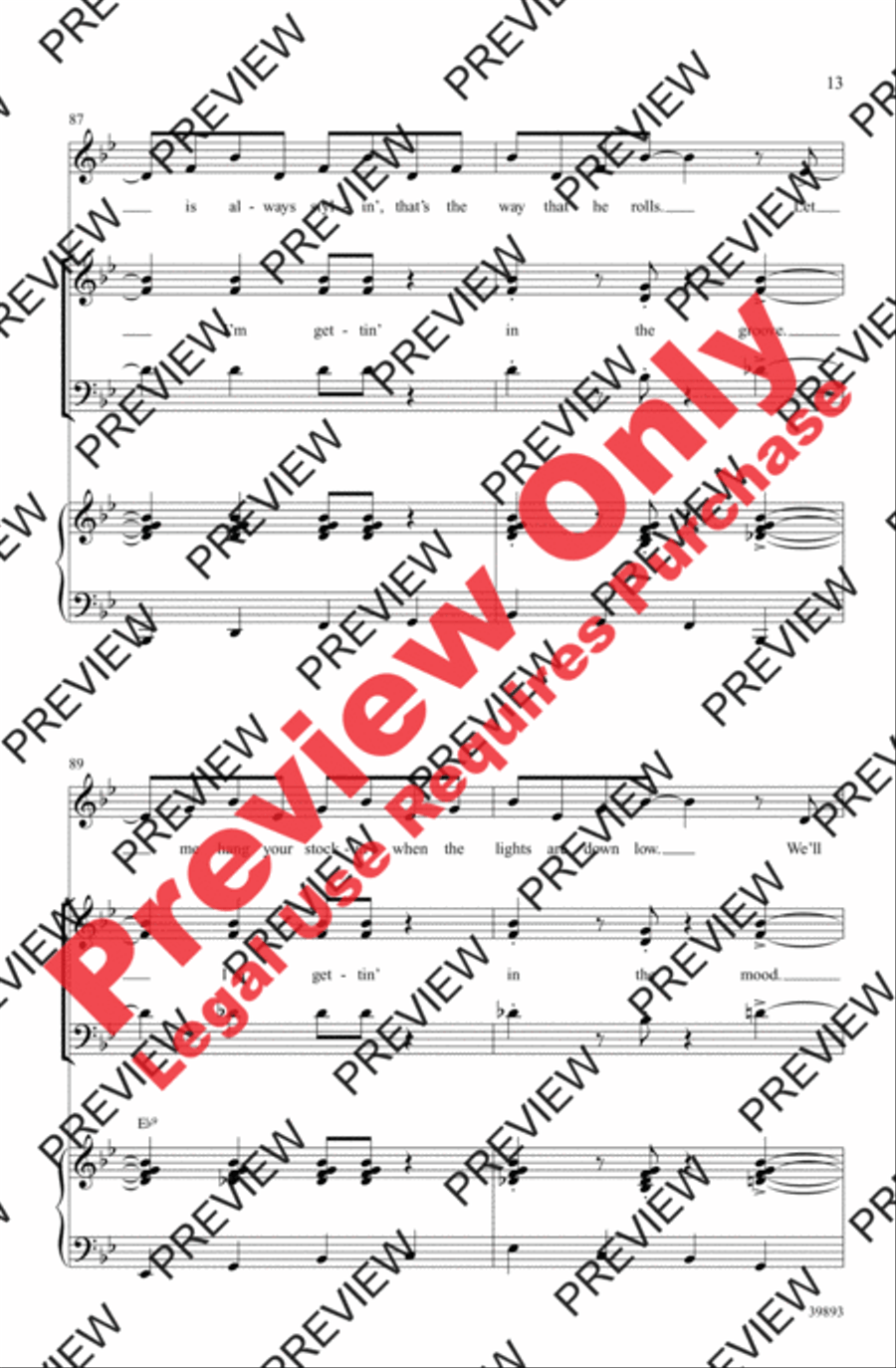 Gettin' in the Mood (for Christmas) 3-Part scores gallery preview page 13