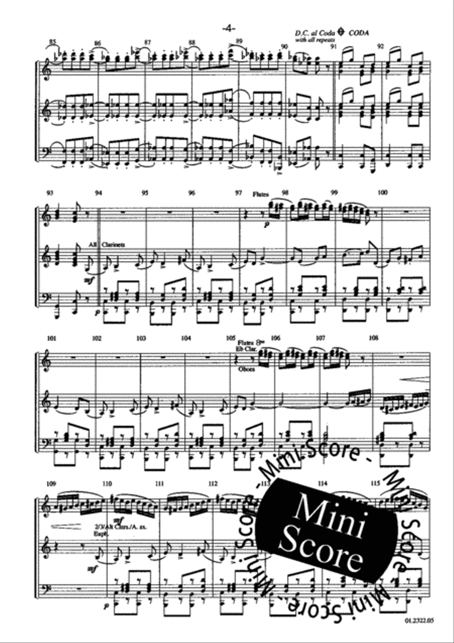 Dance of the Clowns Concert Band scores gallery preview page 36