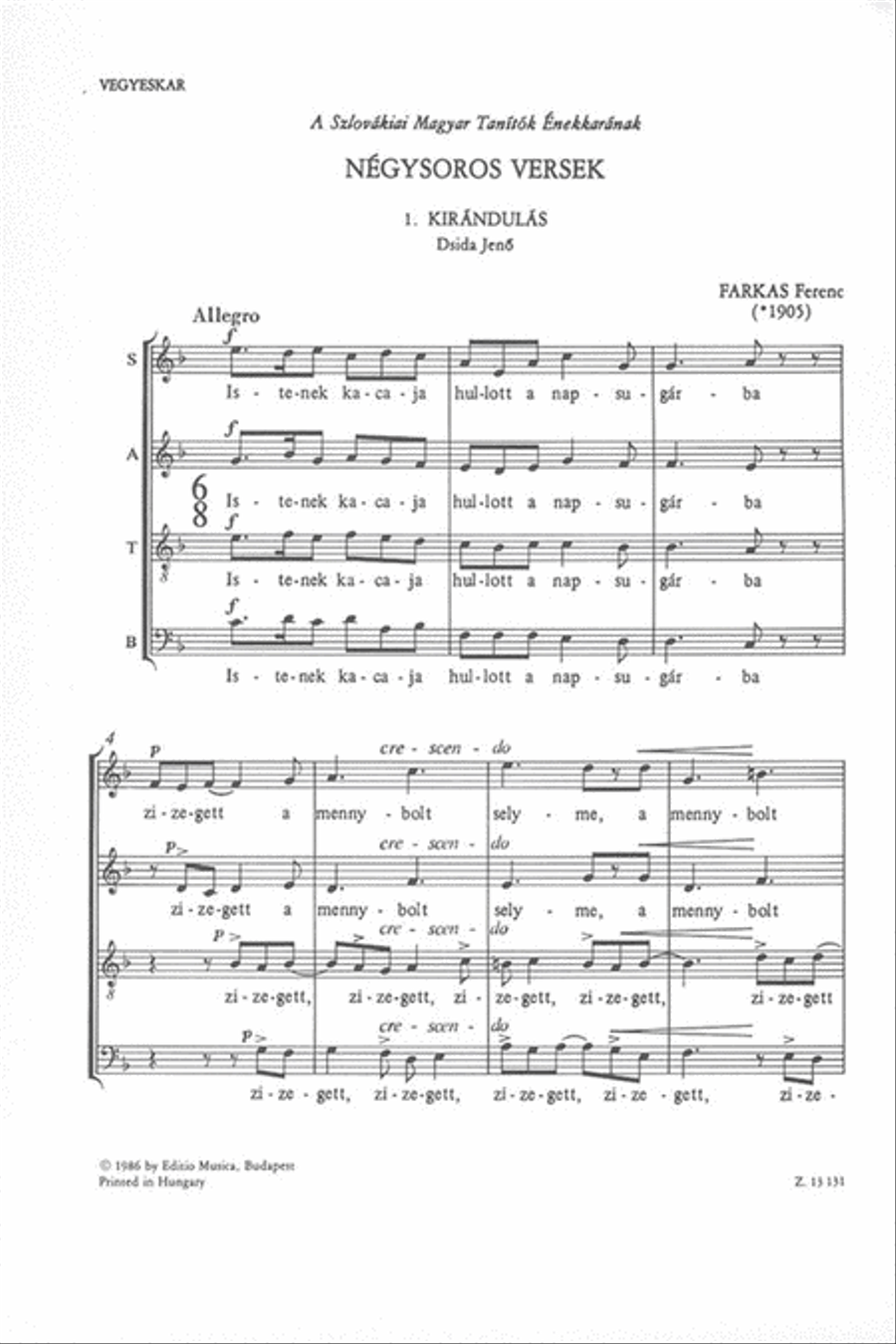 Négysoros versek A Cappella scores gallery preview page 2