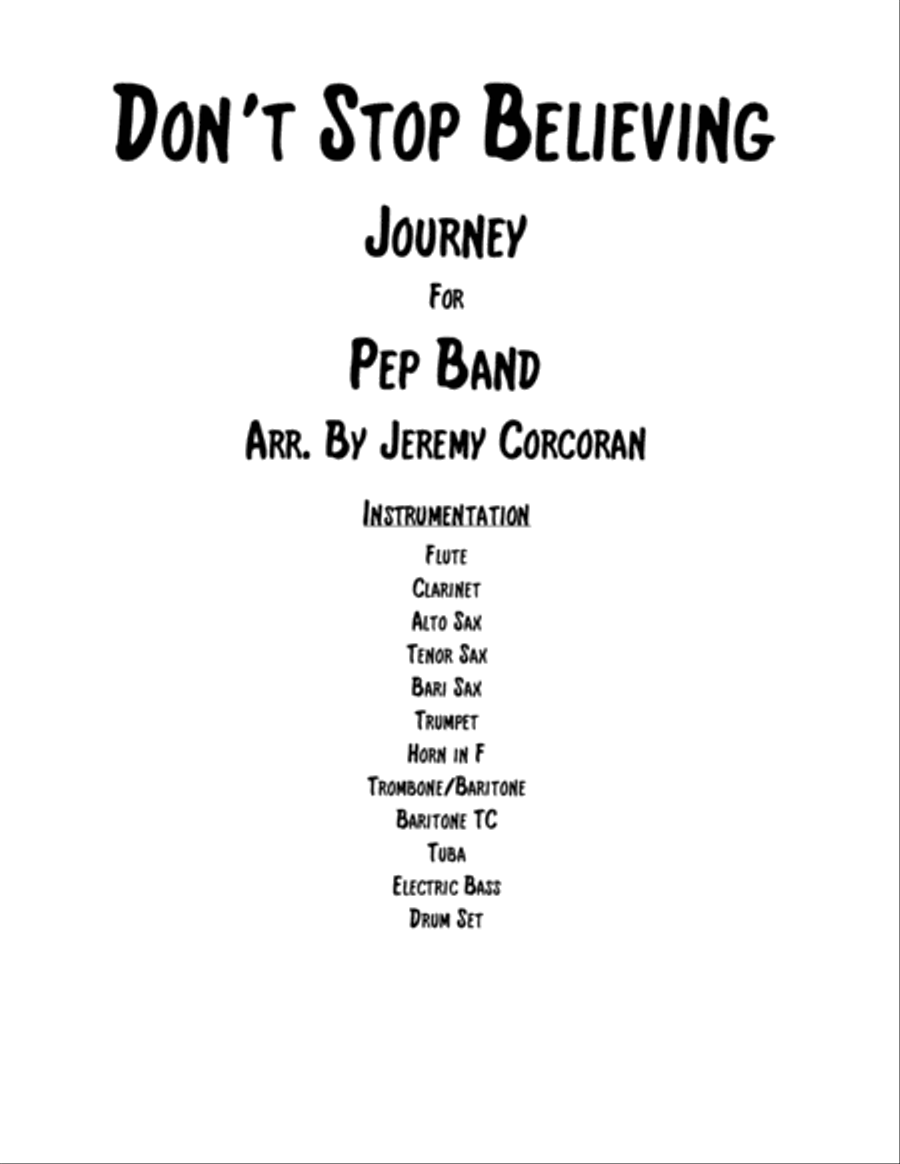 Don't Stop Believin' Small Ensemble scores gallery preview page 1