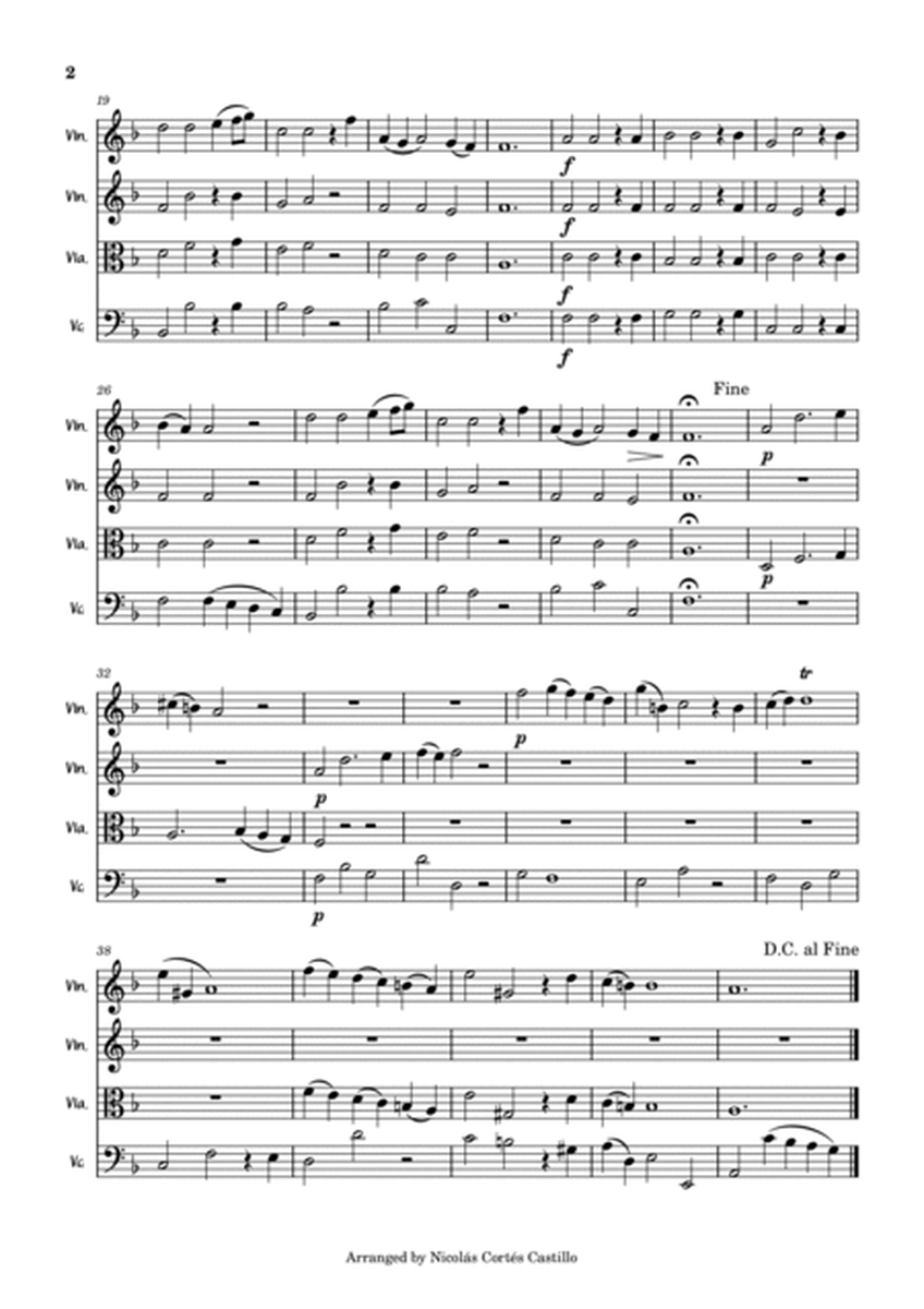 Handel - Lascia ch'io pianga - String Quartet image number null