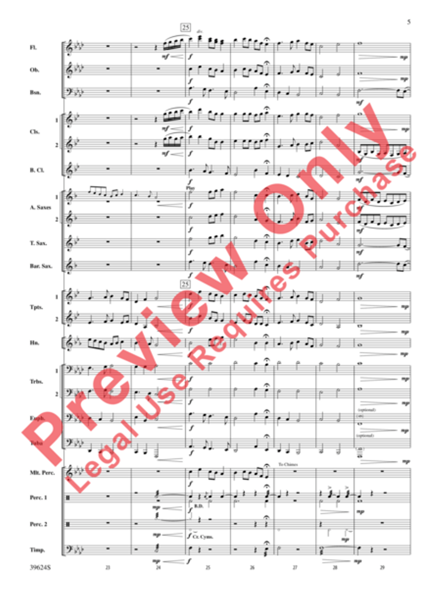 Cradle Hymn Concert Band scores gallery preview page 6