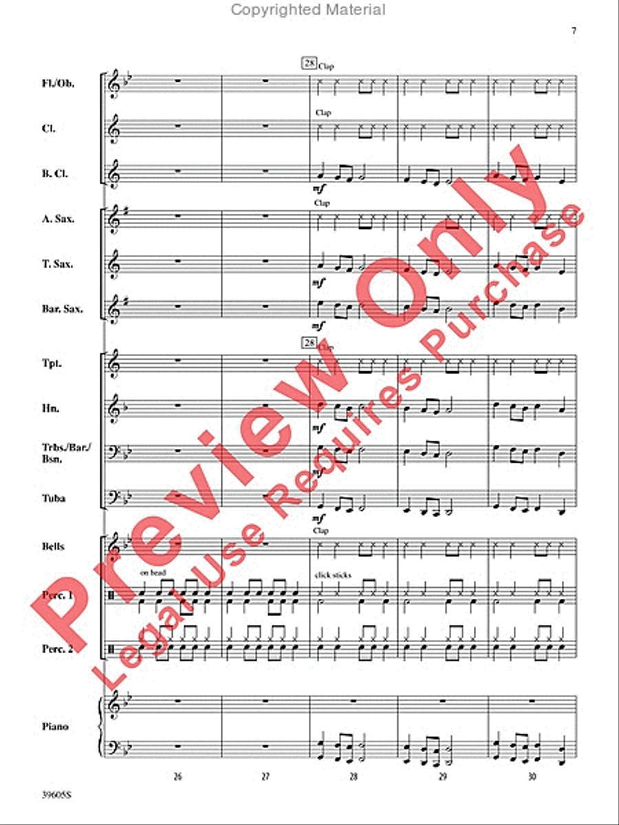 Atomic Clock Concert Band scores gallery preview page 8