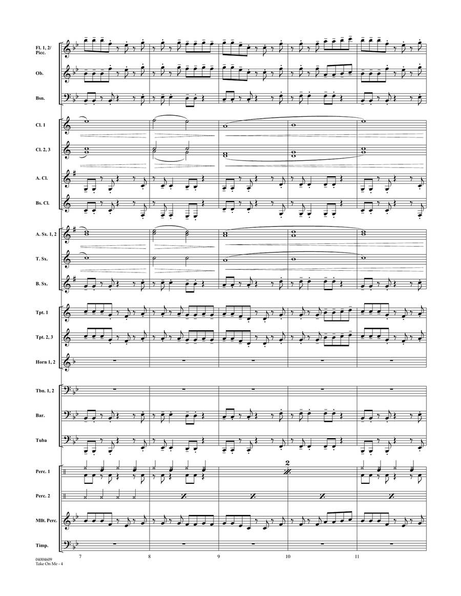 Take on Me - Conductor Score (Full Score) Concert Band scores gallery preview page 3