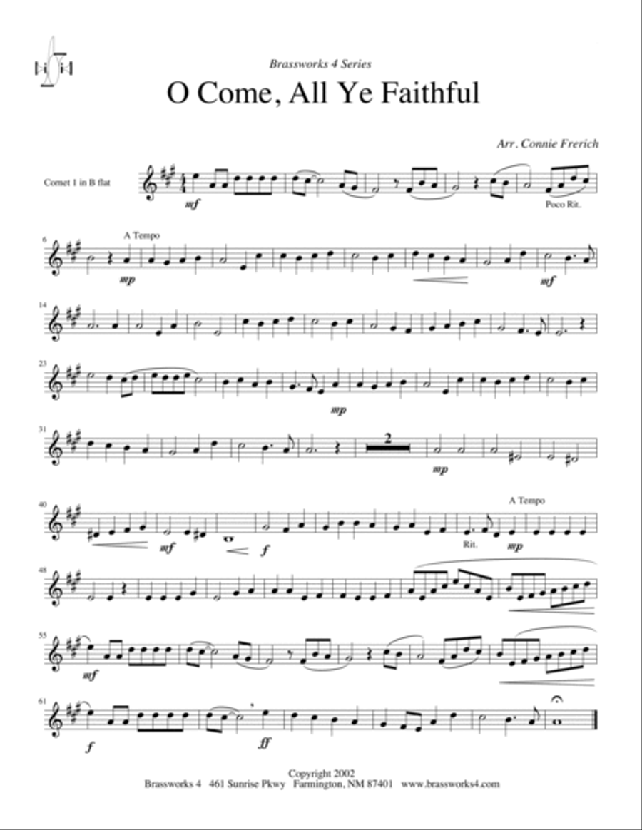 O Come All Ye Faithful O Come All Ye Faithful Brass Quartet scores gallery preview page 4