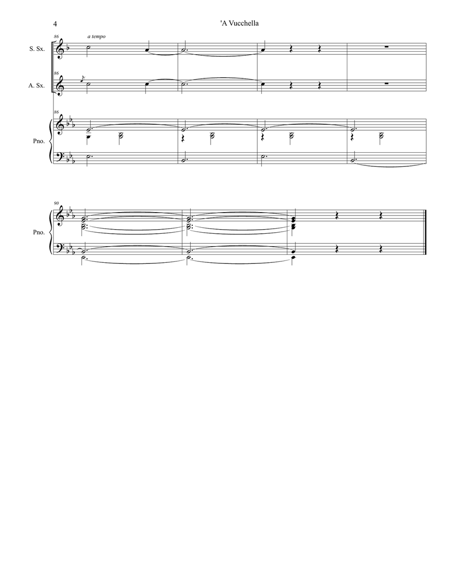 A Vucchella (Duet for Soprano and Alto Saxophone) Woodwind Duet scores gallery preview page 5