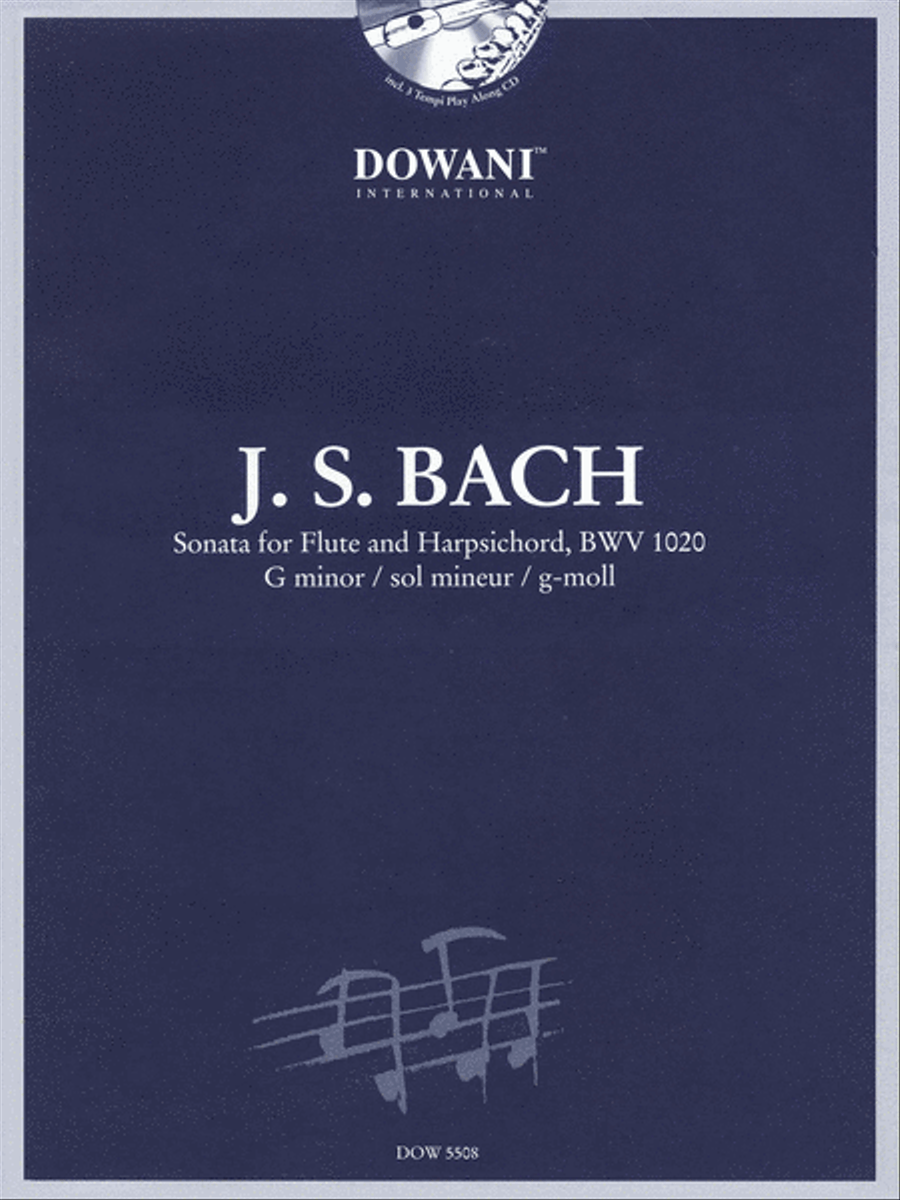 Sonata for Flute and Harpsichord in G Minor, BWV 1020 Flute Solo scores gallery preview page 1