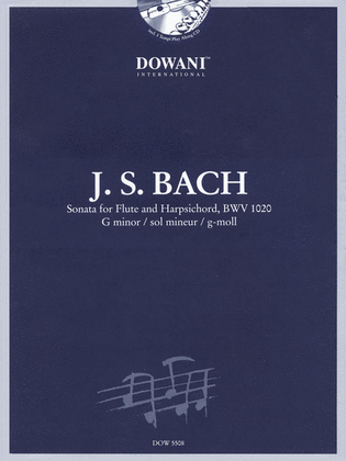 Book cover for Sonata for Flute and Harpsichord in G Minor, BWV 1020