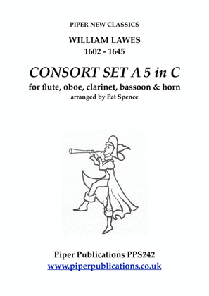 Book cover for WILLIAM LAWES CONSORT SET A 5 IN C MAJOR for woodwind quintet