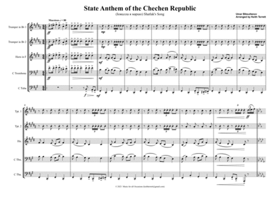 State Anthem of the Chechen Republic (Іожалла я маршо) Shatlak's Song for Brass Quintet image number null