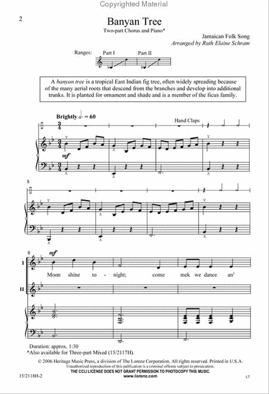 Banyan Tree Banyan Tree 2-Part scores gallery preview page 2