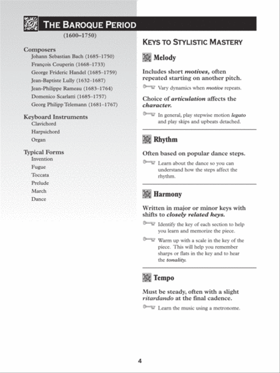 Keys to Stylistic Mastery, Book 1 Easy Piano scores gallery preview page 2
