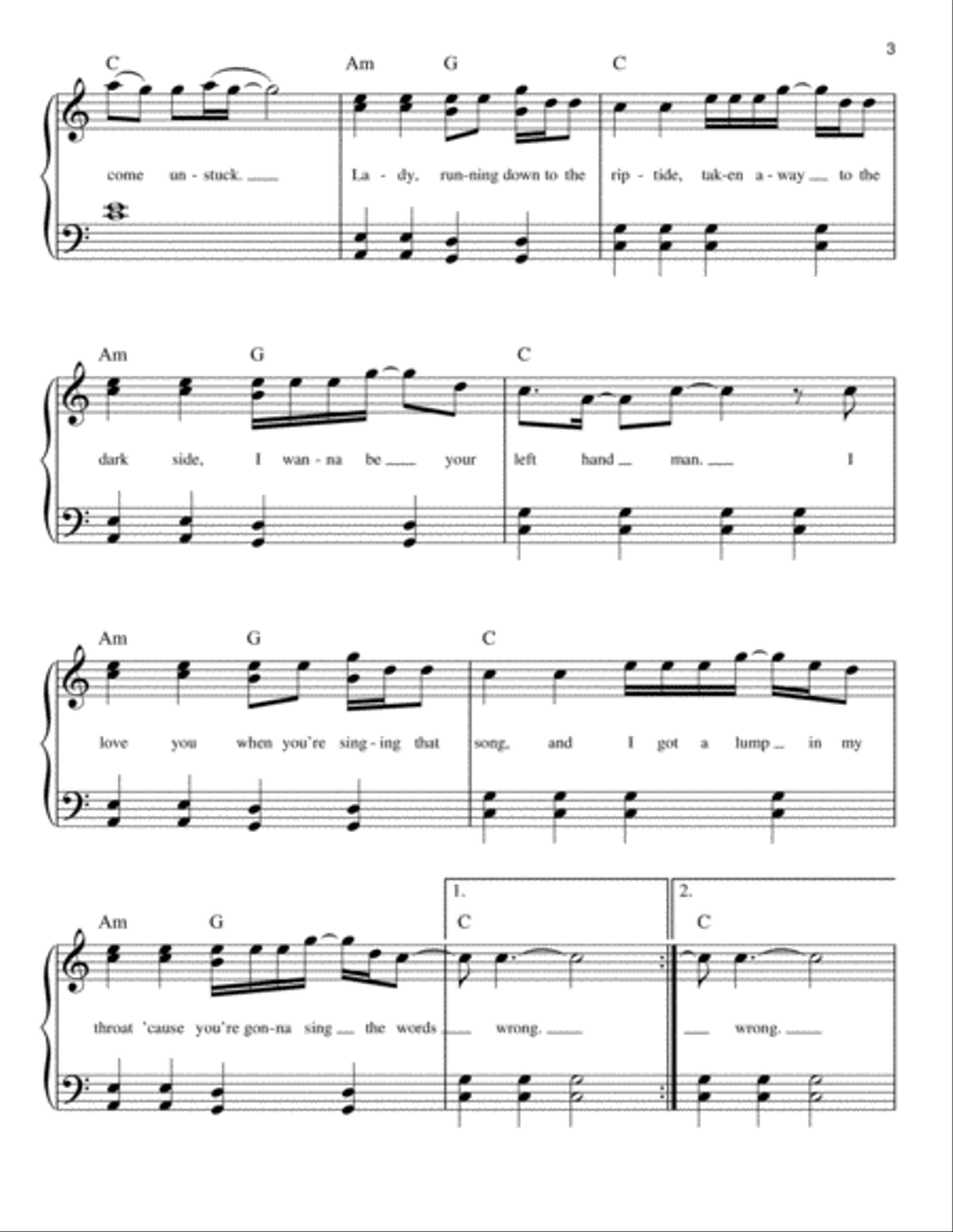 Riptide Easy Piano scores gallery preview page 3