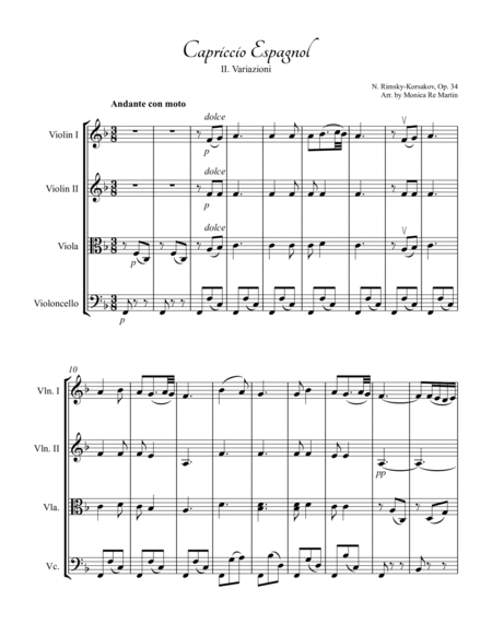 Variazioni from Capriccio Espagnol, Op. 34