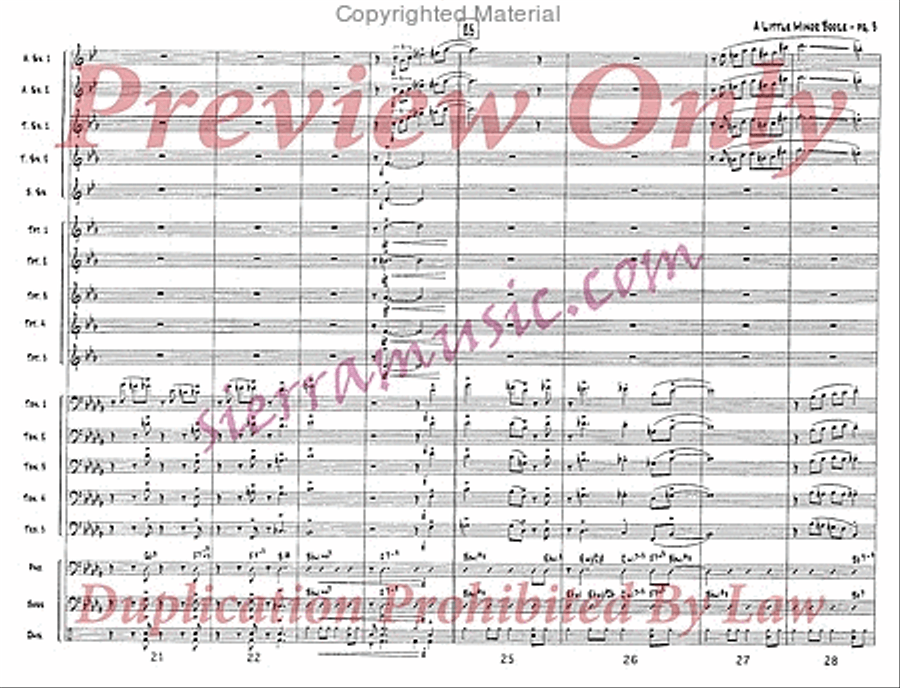 A Little Minor Booze Jazz Ensemble scores gallery preview page 4