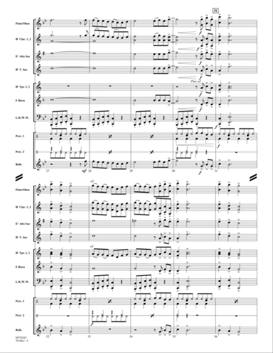 Thriller - Full Score Score scores gallery preview page 4