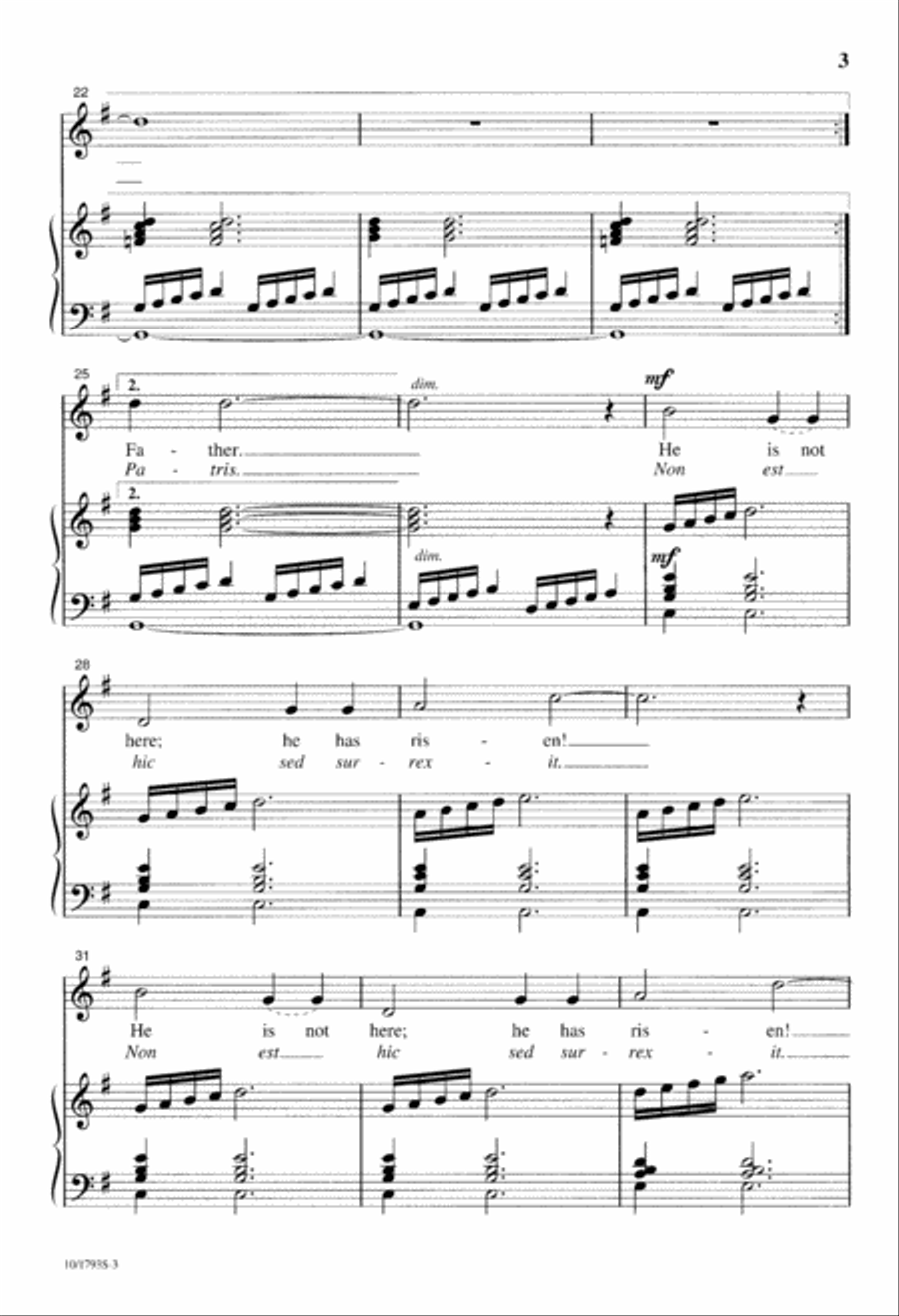 And on the Third Day, He Rose Again 4-Part scores gallery preview page 3
