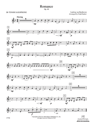 Romance, Op. 40: B-flat Tenor Saxophone