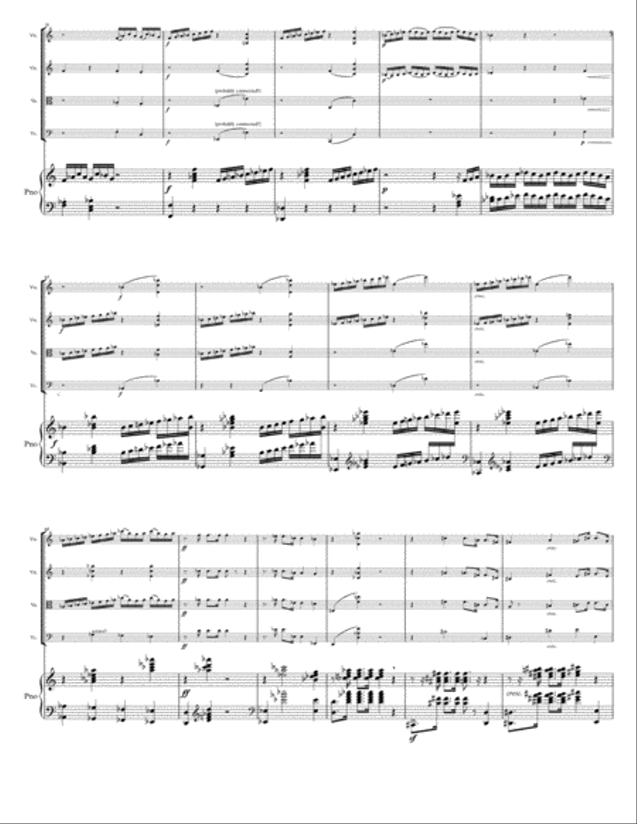 Neo-classical / Classical Piano Quintet, op. 58 Piano Quintet scores gallery preview page 5
