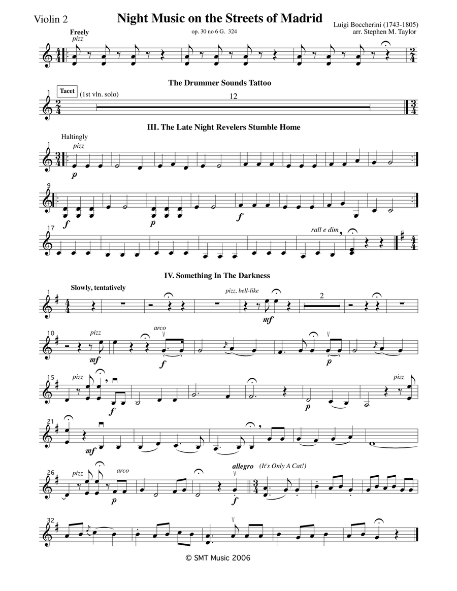 Boccherini Music from Master and Commander (arr. for String Quartet) op. 6 No. 30) String Quartet scores gallery preview page 5