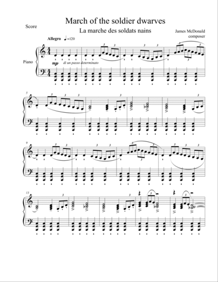March of the soldier dwarves Piano Method scores gallery preview page 2