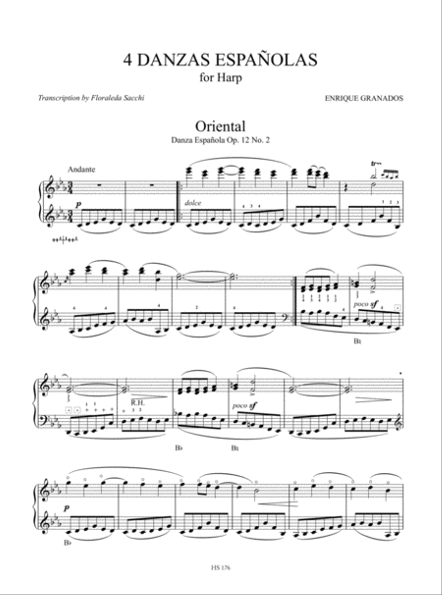 Granados Album for Harp Harp scores gallery preview page 3